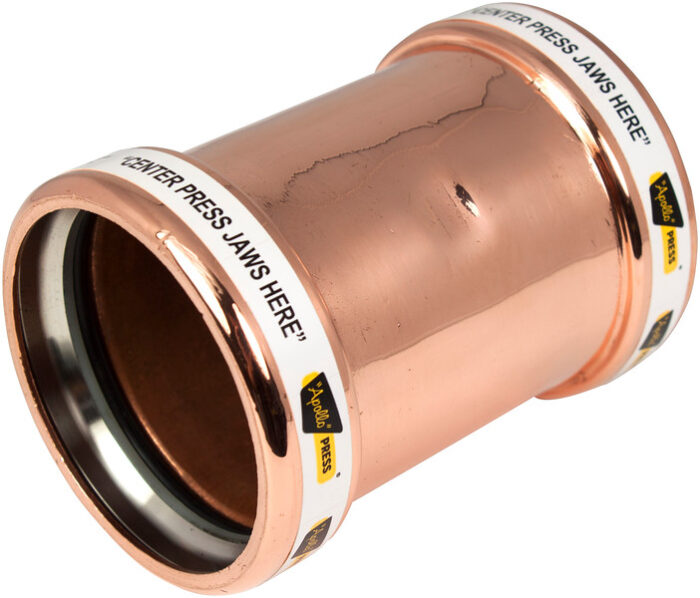 PF 34COUP-WS COPPER PRESS FITTING 3/4" COUPLING WITH STOP