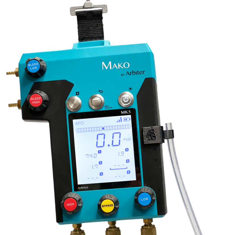 MAKO MODEL MK5 5 NEEDLE VALVE BACKFLOW TEST KIT WITH HOSES AND SOFT CASE