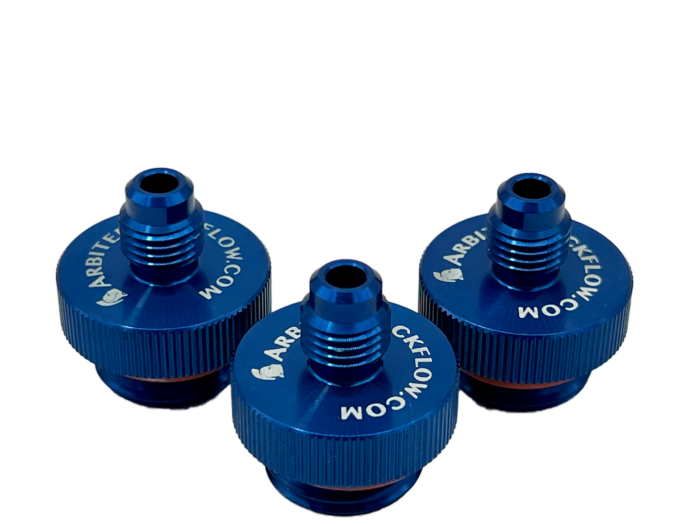 QT 150A 1/2" ANODIZED ALUM TEST FITTINGS