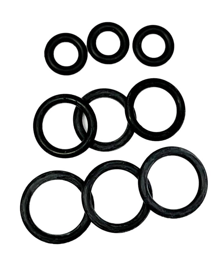 SET OF 9 O-RINGS FOR QUICK CONNECT TEST FITTINGS 3 OF EACH SIZE (1/4" 1/2" 3/4")