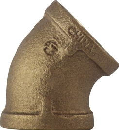 1 1/4" STD BRASS 45 ELL