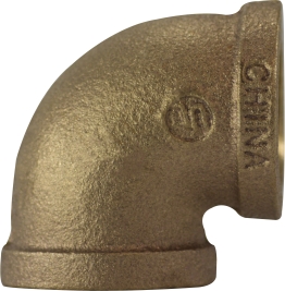 1 1/4" STD BRASS 90 ELL