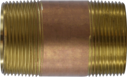 1 1/4" X 4 1/2" STD BRASS NIPPLE (LEAD FREE)