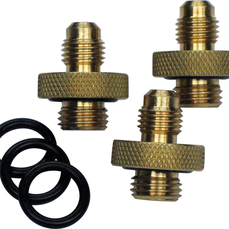MIDWEST 110631 1/4" SET 3 EACH - QUICK TEST COCK ADAPTERS WITH 3 EXTRA "O" RINGS