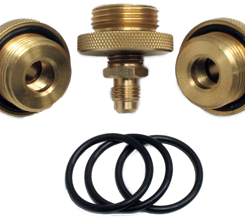 MIDWEST 110704 3/4" SET 3 EACH  QUICK TEST COCK ADAPTERS WITH 3 EXTRA "O" RINGS