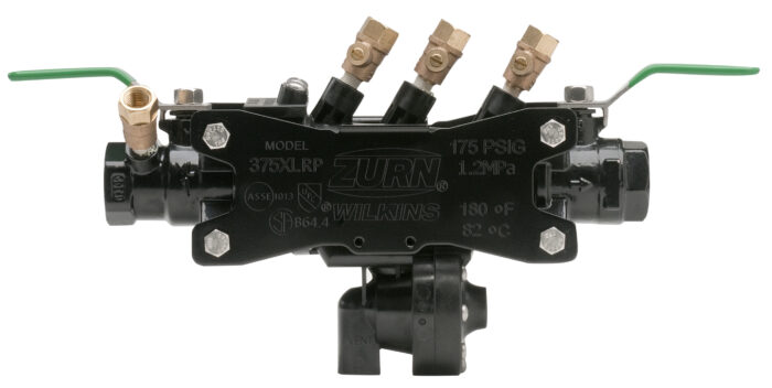 WILKINS 3/4" 375XLB BLACK EPOXY COATED RP BACKFLOW ASSEMBLY (LEAD FREE)