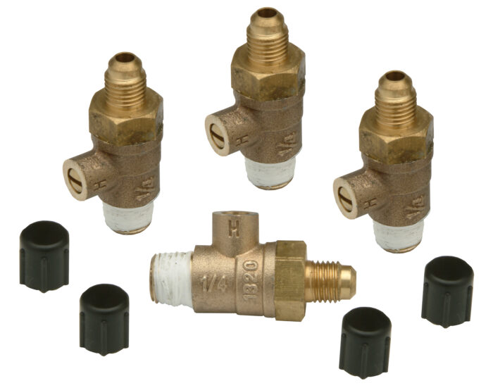 WILKINS RK14-860XLFT - 1/4" TEST COCKS WITH FLARE TIPS (LEAD FREE)