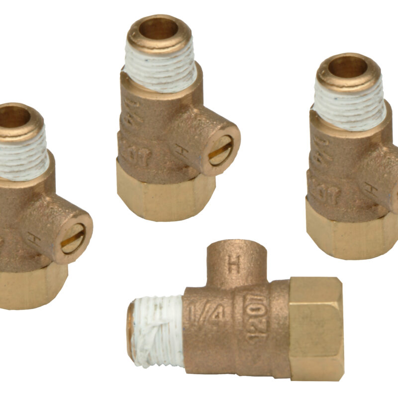 WILKINS RK14-860XL - 1/4" TEST COCKS  *NO FLARE TIPS* (LEAD FREE)