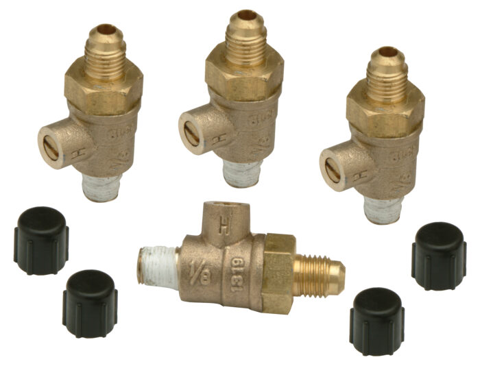 WILKINS RK18-860XLFT - 1/8" TEST COCKS WITH FLARE TIPS (LEAD FREE)